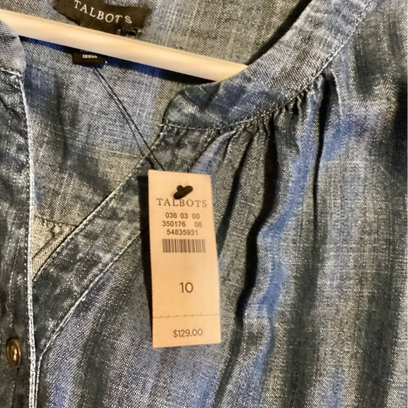 Talbots Denim Tie waist shirt dress - Picture 4 of 4